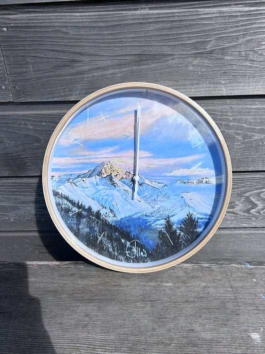 Mont Blanc Printed Clock