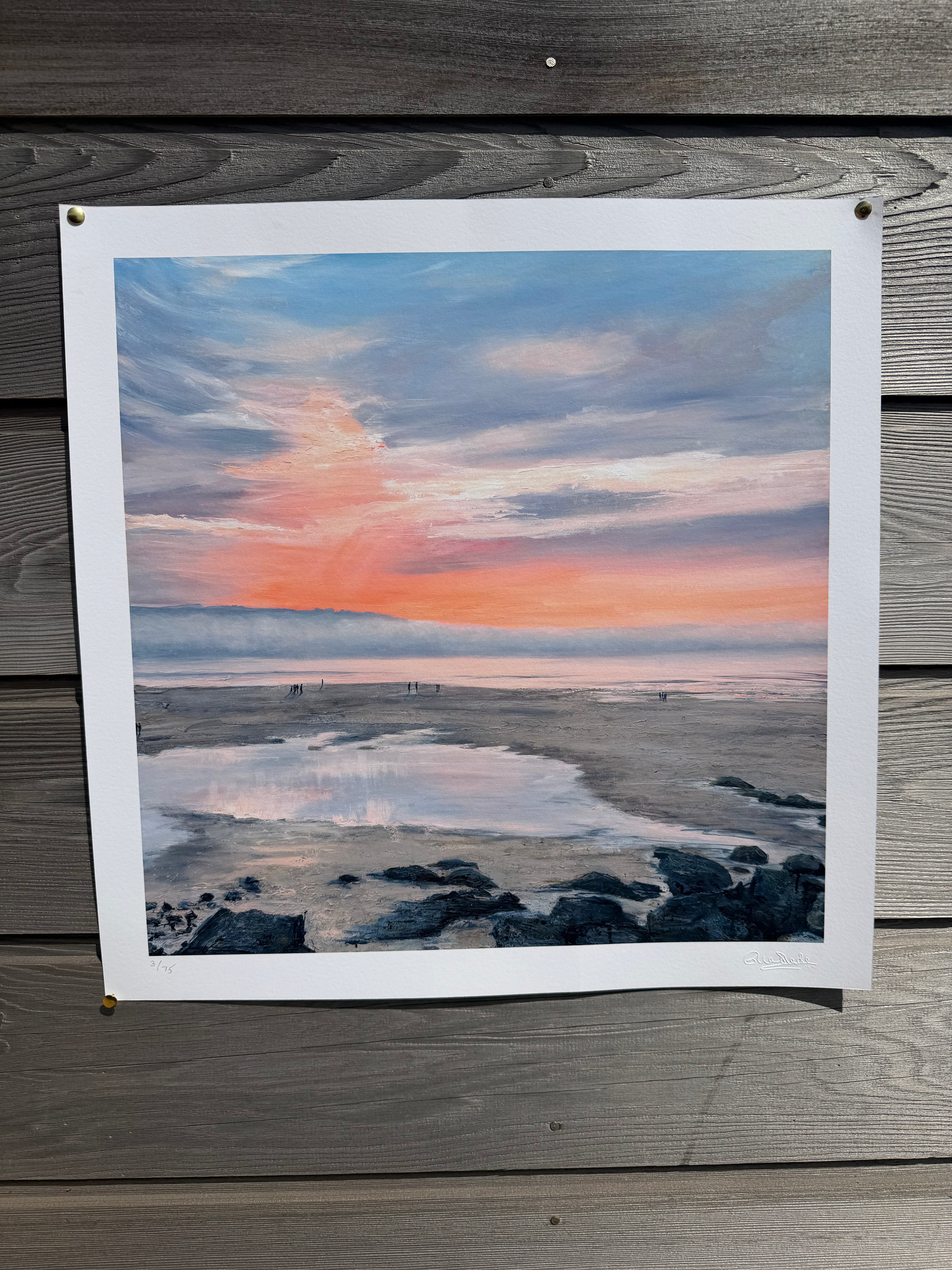 'Sea Mist into Hayle' Hayle Beach. Limited Edition print
