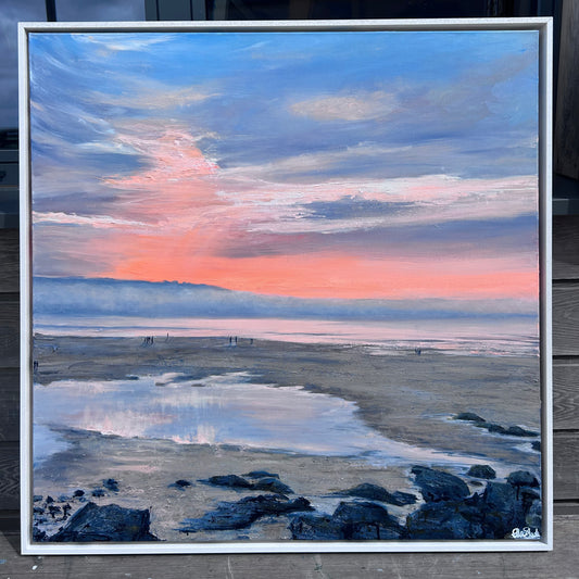 'Sea Mist into Hayle' Hayle Beach. Limited Edition print